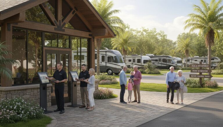 RV resort check-in