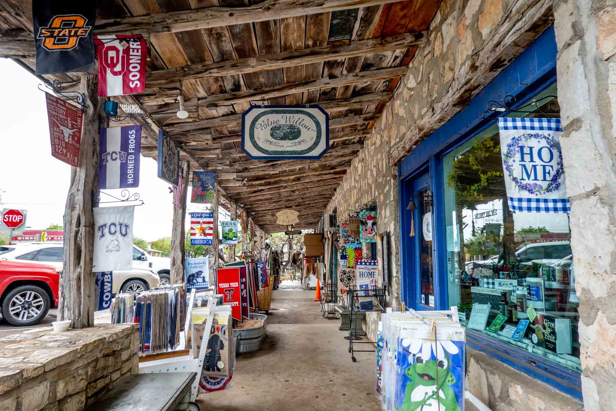 Downtown Wimberley Texas shops and restaurants